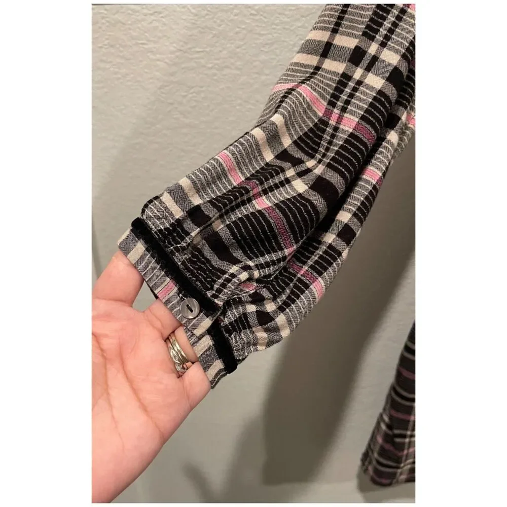 HATCH The Esme Plaid Striped Long Sleeve Maternity Dress - Picture 5 of 7